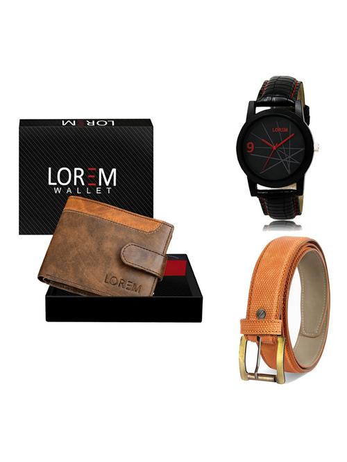 belt, wallet & watch gift combo - 19359688 - Very Small Image - 1