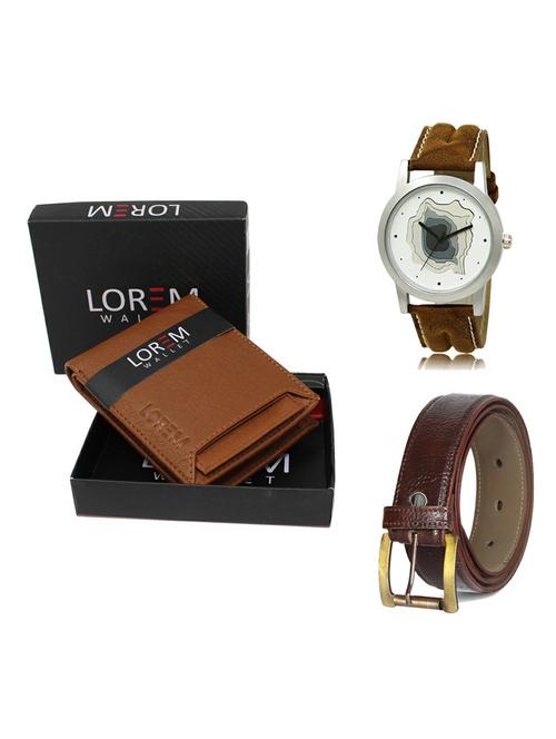 belt, wallet & watch gift combo - 19359705 - Very Small Image - 1