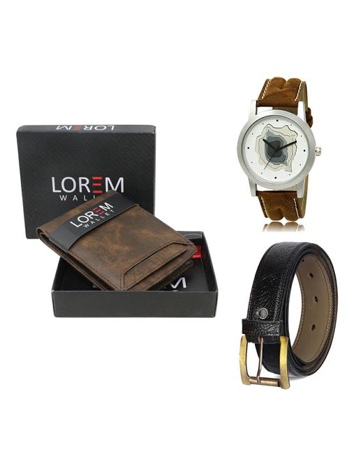 belt, wallet & watch gift combo - 19359707 - Very Small Image - 1
