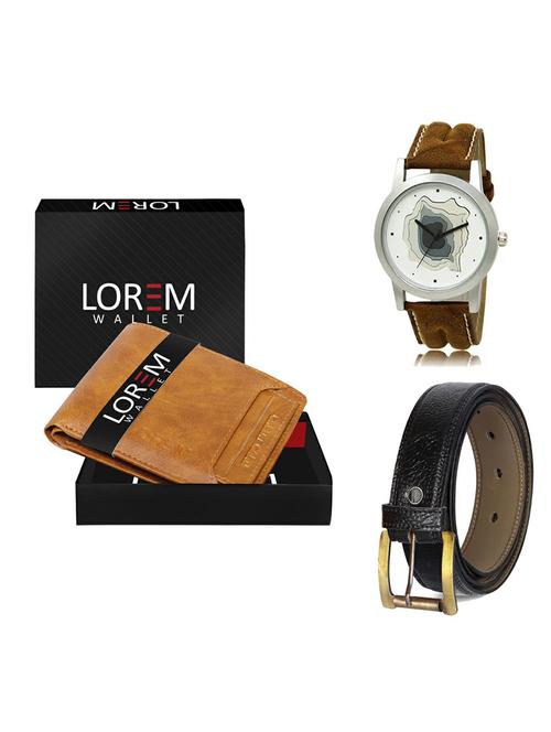 belt, wallet & watch gift combo - 19359710 - Very Small Image - 1