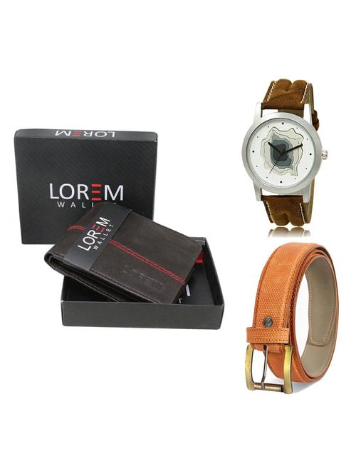 belt, wallet & watch gift combo - 19359712 - Very Small Image - 1