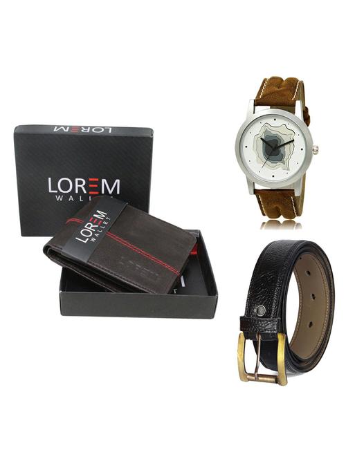 belt, wallet & watch gift combo - 19359713 - Very Small Image - 1