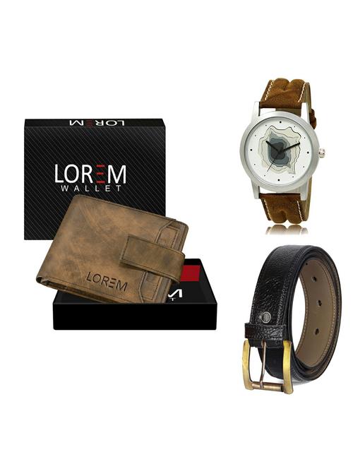 belt, wallet & watch gift combo - 19359761 - Very Small Image - 1