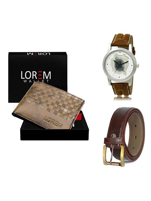 belt, wallet & watch gift combo - 19359801 - Very Small Image - 1