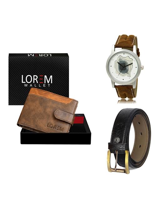 belt, wallet & watch gift combo - 19359824 - Very Small Image - 1