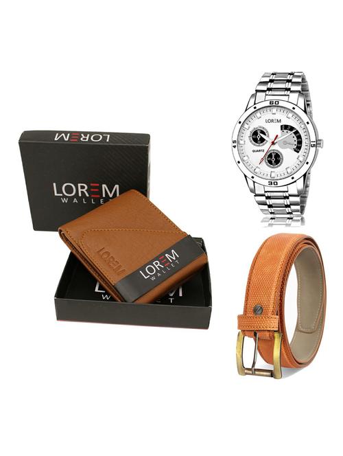belt, wallet & watch gift combo - 19359832 - Very Small Image - 1