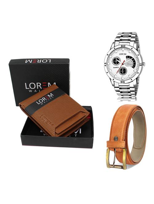 belt, wallet & watch gift combo - 19359838 - Very Small Image - 1
