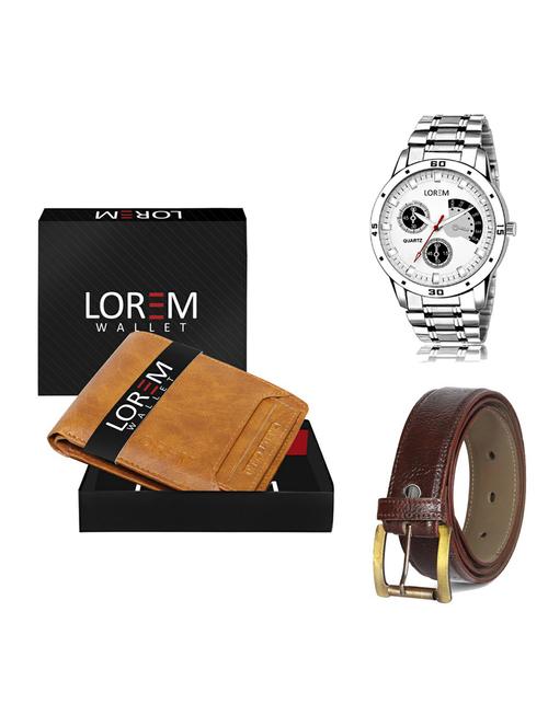 belt, wallet & watch gift combo - 19359846 - Very Small Image - 1