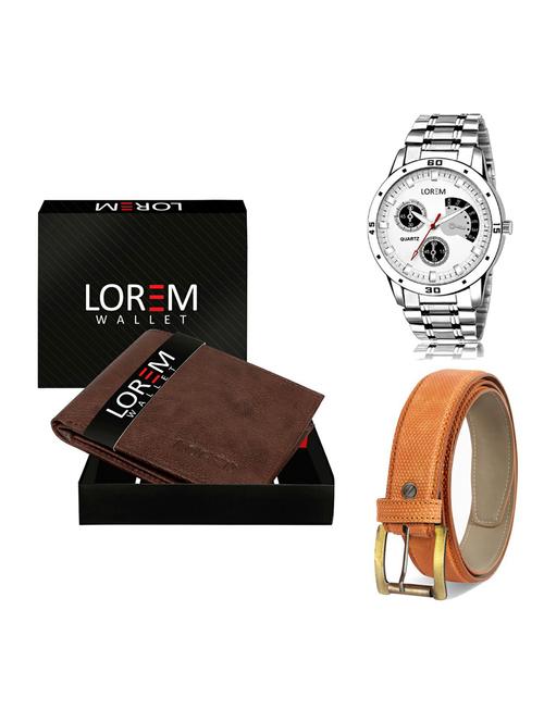 belt, wallet & watch gift combo - 19359862 - Very Small Image - 1