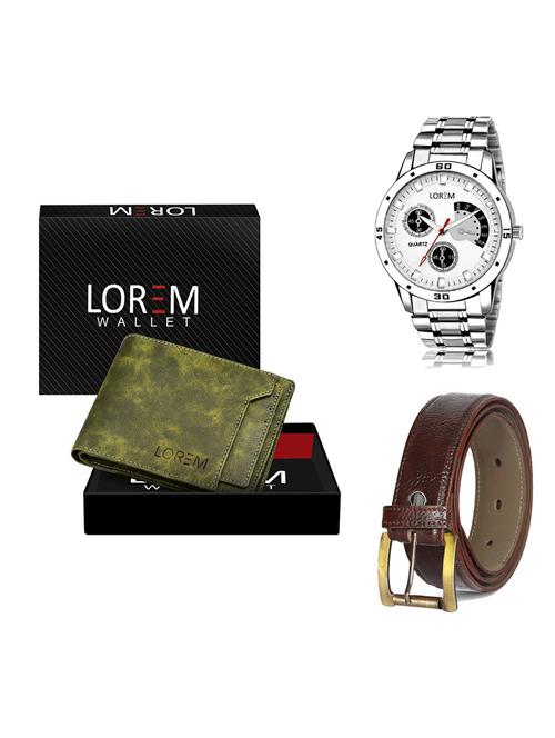belt, wallet & watch gift combo - 19359876 - Very Small Image - 1