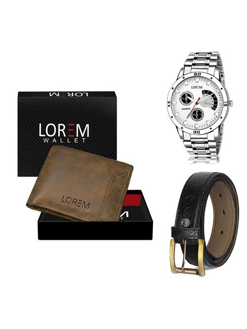 belt, wallet & watch gift combo - 19359899 - Very Small Image - 1