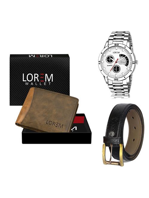 belt, wallet & watch gift combo - 19359905 - Very Small Image - 1