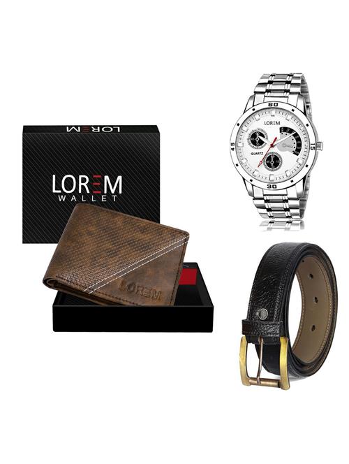 belt, wallet & watch gift combo - 19359923 - Very Small Image - 1