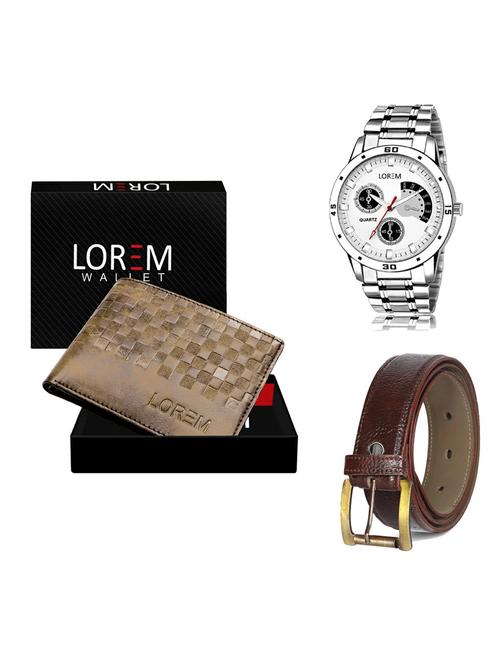 belt, wallet & watch gift combo - 19359936 - Very Small Image - 1