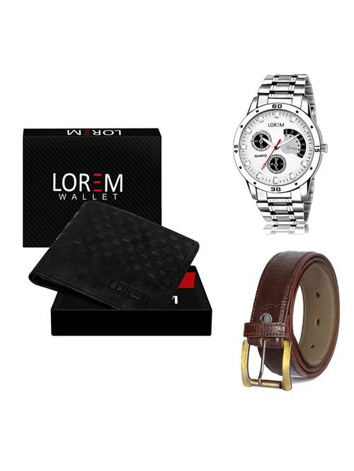 belt, wallet & watch gift combo - 19359945 - Very Small Image - 1