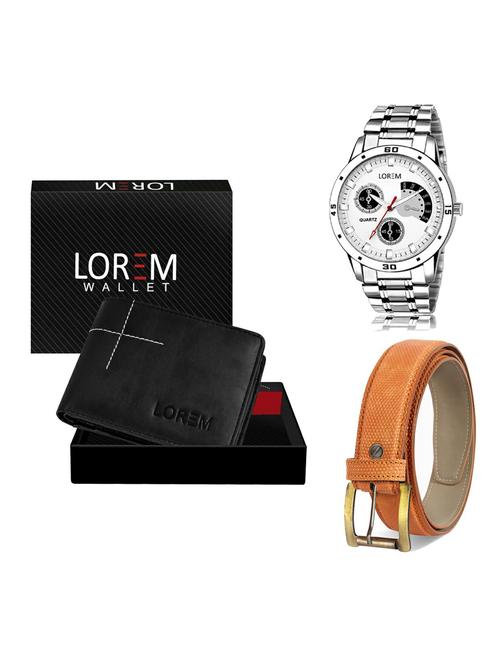 belt, wallet & watch gift combo - 19359946 - Very Small Image - 1