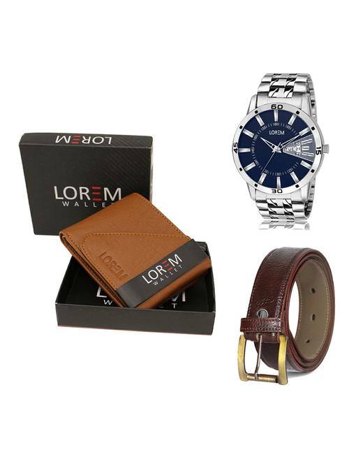 belt, wallet & watch gift combo - 19359969 - Very Small Image - 1