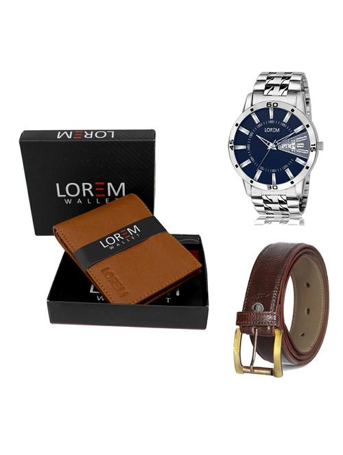 belt, wallet & watch gift combo - 19359972 - Very Small Image - 1