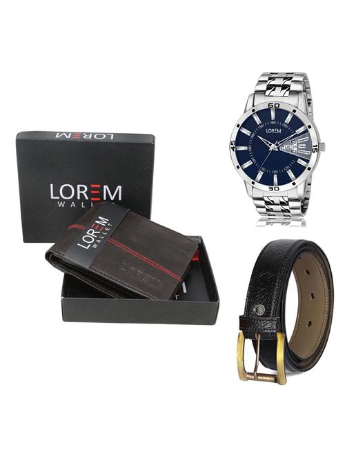 belt, wallet & watch gift combo - 19359983 - Very Small Image - 1