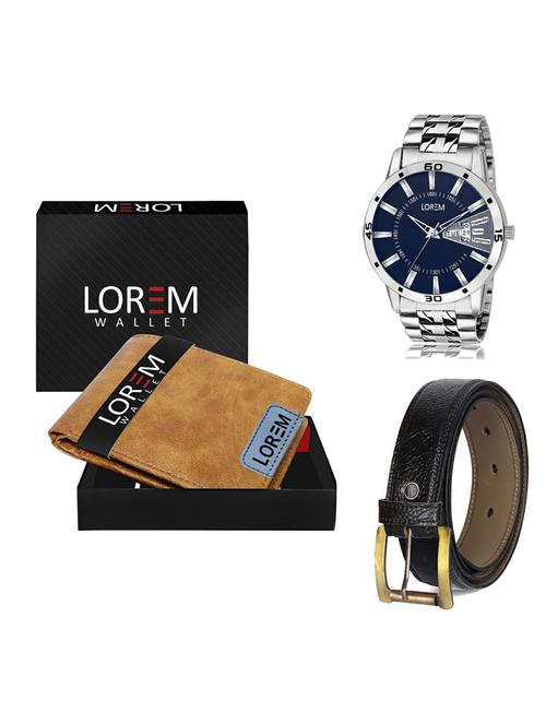 belt, wallet & watch gift combo - 19359995 - Very Small Image - 1