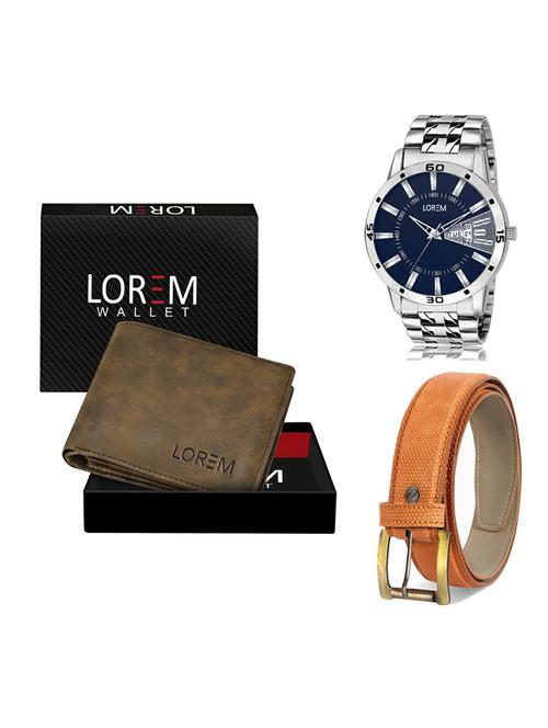 belt, wallet & watch gift combo - 19360036 - Very Small Image - 1
