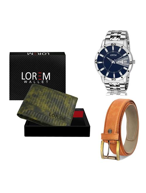 belt, wallet & watch gift combo - 19360051 - Very Small Image - 1
