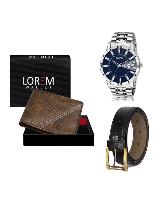 belt, wallet & watch gift combo - 19360058 - Very Small Image - 1
