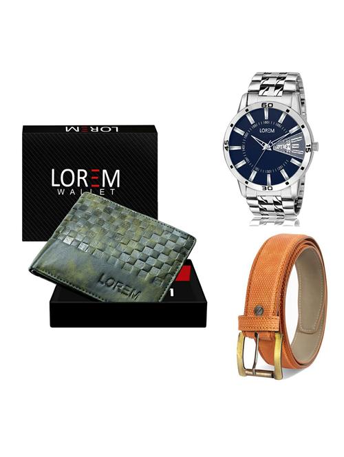 belt, wallet & watch gift combo - 19360075 - Very Small Image - 1