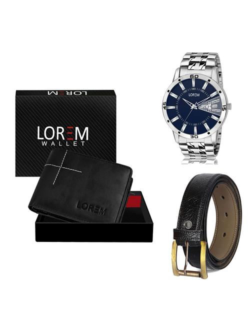 belt, wallet & watch gift combo - 19360082 - Very Small Image - 1