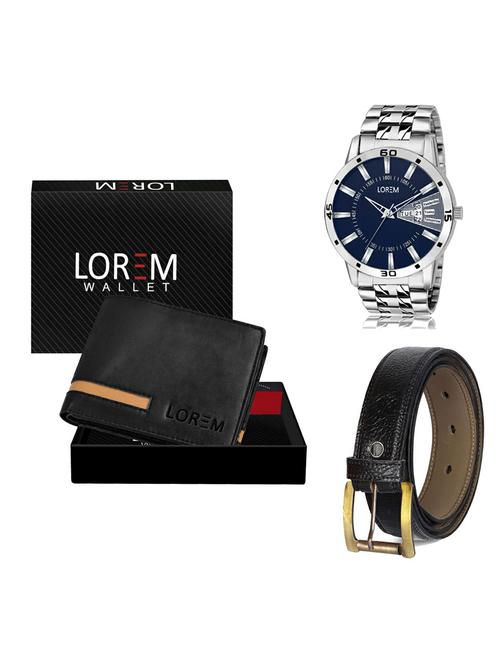 belt, wallet & watch gift combo - 19360088 - Very Small Image - 1