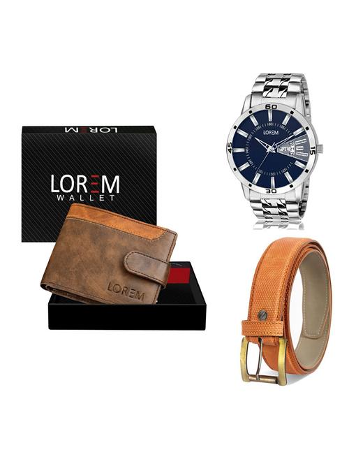 belt, wallet & watch gift combo - 19360093 - Very Small Image - 1