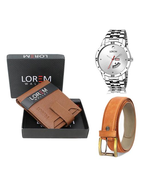 belt, wallet & watch gift combo - 19360126 - Very Small Image - 1