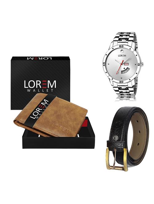 belt, wallet & watch gift combo - 19360136 - Very Small Image - 1