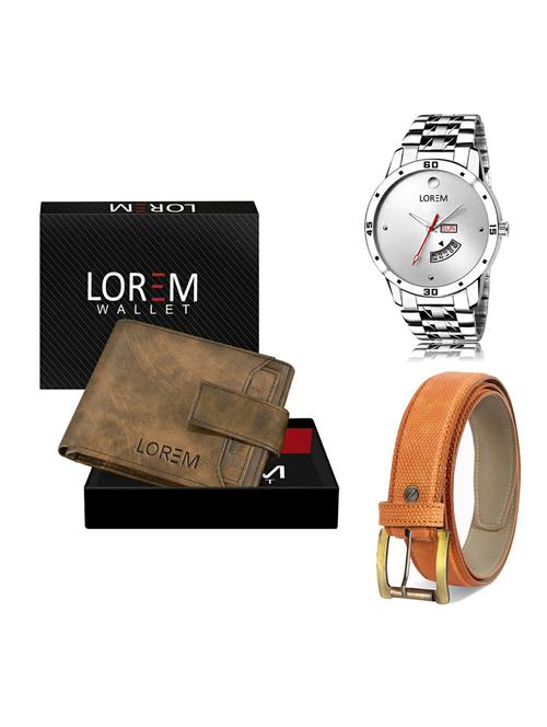 belt, wallet & watch gift combo - 19360165 - Very Small Image - 1