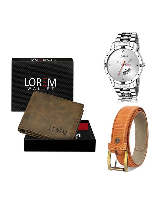 belt, wallet & watch gift combo - 19360171 - Very Small Image - 1