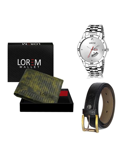 belt, wallet & watch gift combo - 19360187 - Very Small Image - 1