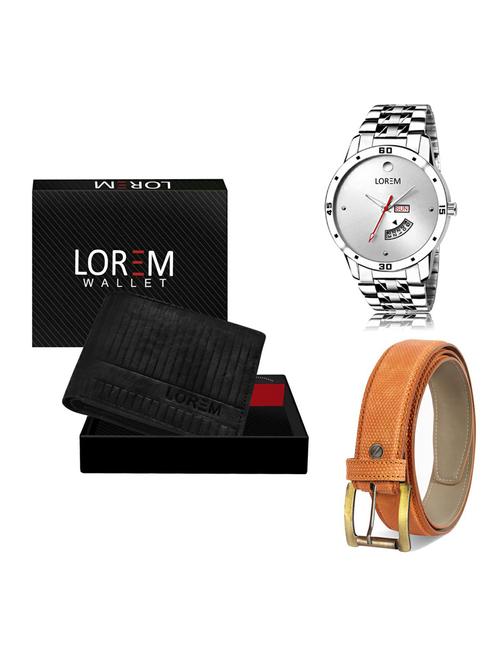 belt, wallet & watch gift combo - 19360189 - Very Small Image - 1