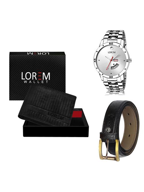 belt, wallet & watch gift combo - 19360190 - Very Small Image - 1