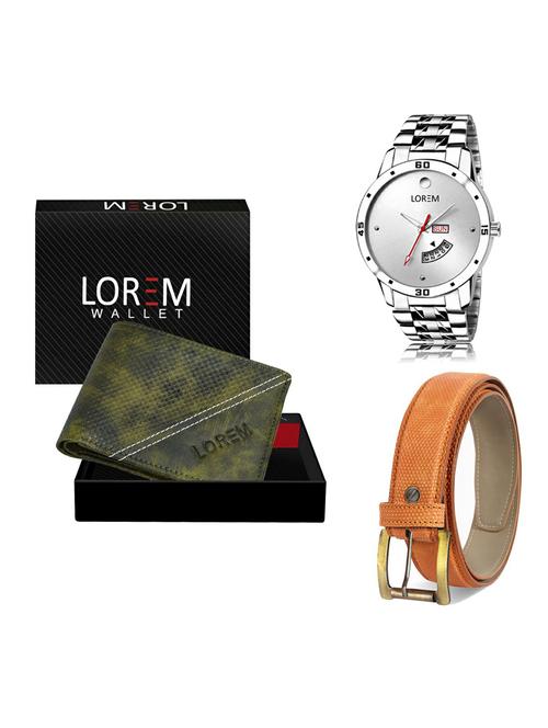 belt, wallet & watch gift combo - 19360198 - Very Small Image - 1