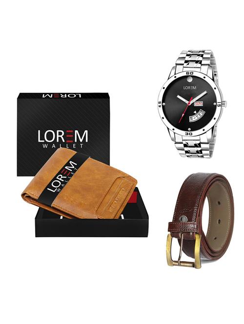 belt, wallet & watch gift combo - 19360251 - Very Small Image - 1