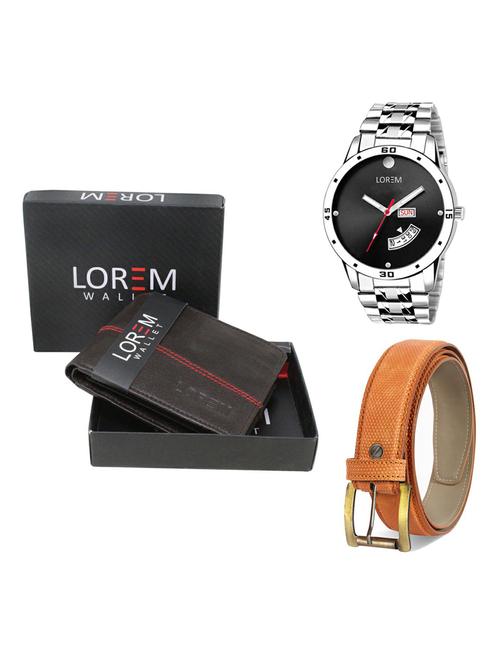 belt, wallet & watch gift combo - 19360252 - Very Small Image - 1