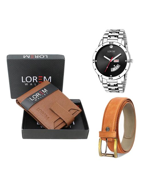belt, wallet & watch gift combo - 19360261 - Very Small Image - 1