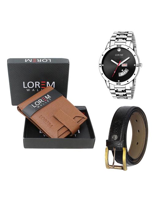 belt, wallet & watch gift combo - 19360262 - Very Small Image - 1