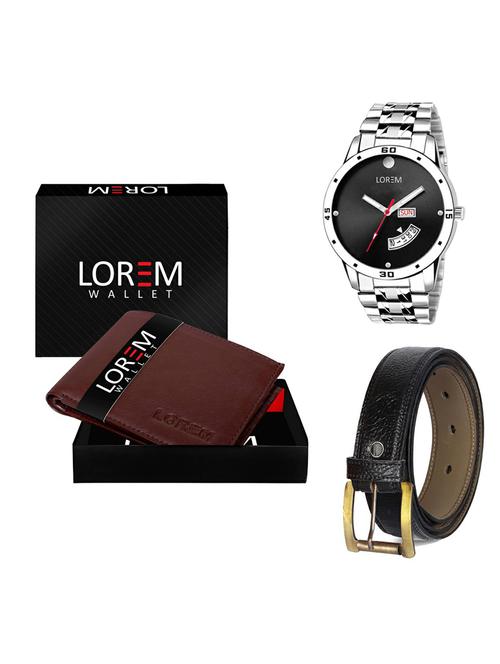 belt, wallet & watch gift combo - 19360274 - Very Small Image - 1