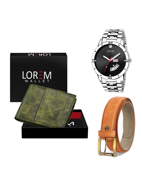 belt, wallet & watch gift combo - 19360285 - Very Small Image - 1