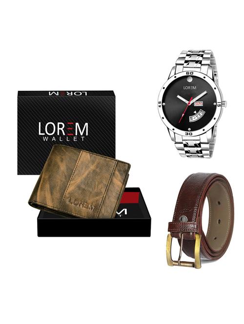 belt, wallet & watch gift combo - 19360293 - Very Small Image - 1