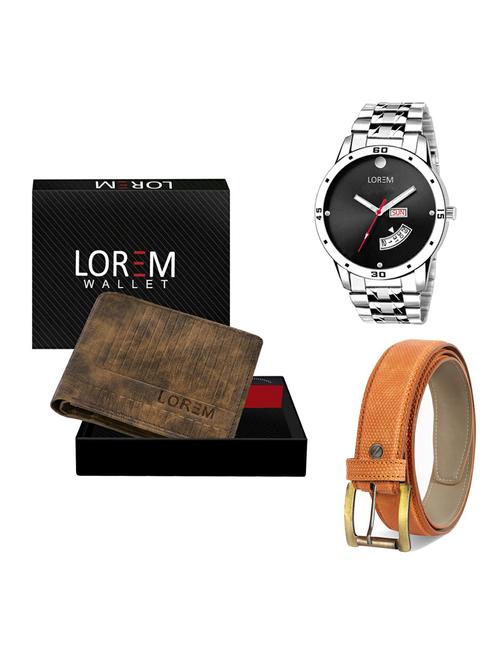 belt, wallet & watch gift combo - 19360315 - Very Small Image - 1