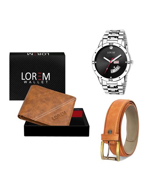 belt, wallet & watch gift combo - 19360330 - Very Small Image - 1