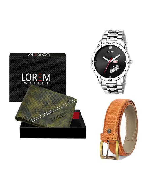 belt, wallet & watch gift combo - 19360333 - Very Small Image - 1