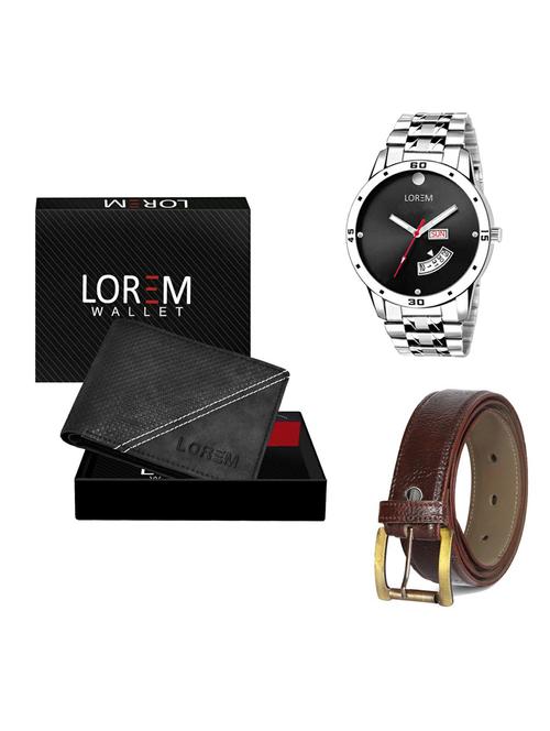 belt, wallet & watch gift combo - 19360338 - Very Small Image - 1